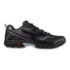Trenerzy Mizuno S.L.MXR. Czarne obuwie sportowe damskie Mizuno, bez wzorów, do biegania. Za 429.99 zł.