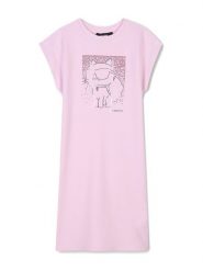 Karl Lagerfeld Kids Sukienka codzienna Z30456 M Różowy Regular Fit. Czerwone sukienki dla dziewczynek Karl Lagerfeld Kids, bez wzorów, z bawełny, bez ramiączek. Za 219.99 zł.