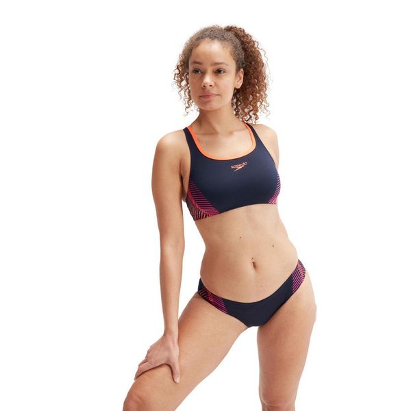 Bikini Speedo Placement – Granatowe/Różowe/Pomarańczowe – Rozmiar 28. Niebieskie stroje kąpielowe dla dziewczynek Speedo, bez wzorów. Za 1,075.33 zł.
