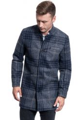PŁASZCZ MĘSKI ONLY & SONS ONSWILBURT CHECK COAT BOX DARK GREY MELANGE 22013255. Szare kurtki męskie Only & Sons, l, bez wzorów, bez kaptura. Za 279.99 zł.