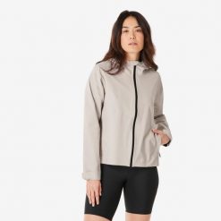 Second Life - Kurtka turystyczna damska Quechua MH100 - Stan Dobry. Brązowe kurtki damskie QUECHUA, m, bez wzorów, z materiału, z kapturem. Za 149.99 zł.
