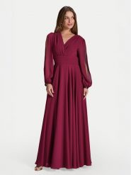 Swing Sukienka wieczorowa 5AI17100 Bordowy Regular Fit. Czerwone sukienki damskie Swing, bez wzorów, z syntetyku, wizytowe, bez kołnierzyka, bez ramiączek. Za 709.99 zł.