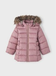 NAME IT Kurtka zimowa 13218451 Różowy Regular Fit. Czerwone buty zimowe dziewczęce Name it, bez wzorów, z syntetyku, bez zapięcia. Za 229.99 zł.