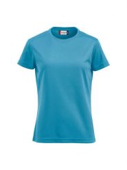 Clique Ice‑T Women damski T‑shirt z oddychającego poliestru – turquoise. Niebieskie t-shirty damskie CLIQUE, xl, bez wzorów, z materiału, bez kołnierzyka. Za 116.79 zł.