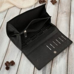 Paolo Peruzzi Portfel damski skórzany czarny duży z RFID AL-01-BL. Czarne portfele damskie Paolo Peruzzi, bez wzorów. Za 123.18 zł.