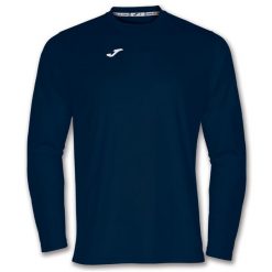 Koszulka do piłki nożnej męska Joma Combi z długim rękawem. Niebieskie koszulki sportowe męskie Joma, m, bez wzorów, bez kołnierzyka, bez ramiączek, do piłki nożnej. Za 47.99 zł.