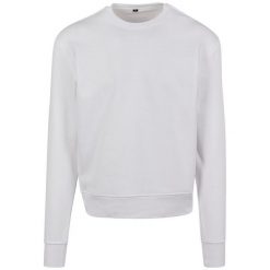 Męska Bluza Oversize Premium Z Okrągłym Dekoltem. Białe bluzy męskie BUILD YOUR BRAND, m, bez wzorów, bez kaptura. Za 158.99 zł.