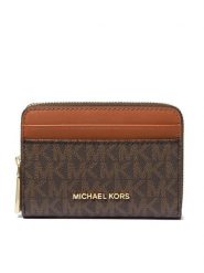 MICHAEL Michael Kors Portfel 32T4GJ6Z5B Brązowy. Brązowe portfele damskie MICHAEL Michael Kors, bez wzorów, ze skóry. Za 329.99 zł.