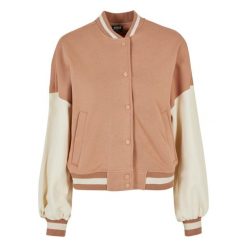 Damska kurtka oversize Urban Classics 2 Tone College Terry. Białe kurtki damskie Urban Classics, m, bez wzorów, z bawełny, bez kaptura. Za 283.40 zł.