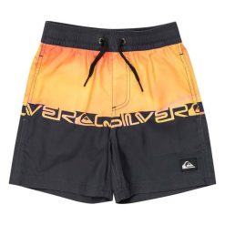 Szorty kąpielowe dziecięce Quiksilver Everyday Straight Volley 12". Brązowe szorty dla chłopców Quiksilver, na lato, bez wzorów, z materiału, sportowe. Za 99.99 zł.