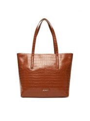 JENNY Torebka C-JEN-L-011-08 Brązowy. Brązowe torebki do ręki damskie Jenny, bez wzorów, z materiału, bez dodatków. Za 149.99 zł.