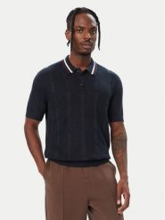 Guess Polo Z6BR01 Z1609 Granatowy Regular Fit. Niebieskie koszulki polo męskie Guess, m, z aplikacjami, z wiskozy, bez ramiączek. Za 394.99 zł.