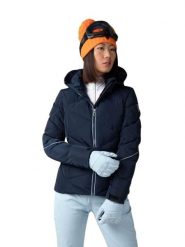 Kurtka Narciarska Rossignol damska W Staci pearly JKT granatowa. Niebieskie kurtki snowboardowe damskie Rossignol, xl, z aplikacjami, bez kaptura, narciarskie. Za 959.99 zł.