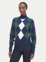 Guess Golf W6BR87 Z2172 Granatowy Regular Fit. Niebieskie swetry damskie Guess, xs, z aplikacjami, z syntetyku, bez kołnierzyka, bez ramiączek, bez kaptura. Za 524.99 zł.