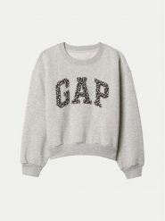 Gap Bluza 486512-05 Szary Regular Fit. Szare bluzy dla dziewczynek GAP, bez wzorów, z bawełny, bez ramiączek, bez kaptura. Za 109.99 zł.