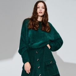 Puszysty sweter - Turkusowy. Niebieskie swetry damskie Reserved. Za 199.99 zł.