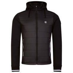Męska Kurtka Hybrydowa Z Kapturem I Pełnym Zamkiem Błyskawicznym. Czarne kurtki sportowe męskie Dare 2b, m, bez wzorów, trekkingowe. Za 201.99 zł.