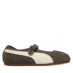 Baleriny Puma. Brązowe baleriny damskie Puma, bez wzorów, bez obcasa. Za 329.99 zł.