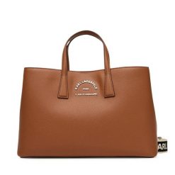 Torebka KARL LAGERFELD. Brązowe torebki do ręki damskie KARL LAGERFELD, bez wzorów, klasyczne, bez dodatków. Za 759.99 zł.