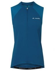 Koszulka damska Matera FZ Tricot SL. Niebieskie koszulki sportowe damskie Vaude, bez wzorów, z materiału, bez kołnierzyka, bez ramiączek, do biegania. Za 279.00 zł.