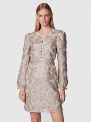 Bruuns Bazaar Sukienka koktajlowa Alba Mia BBW3097 Szary Regular Fit. Szare sukienki damskie Bruuns Bazaar, bez wzorów, z syntetyku, wizytowe, bez kołnierzyka, bez ramiączek. Za 459.99 zł.