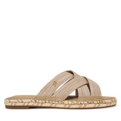 Espadryle Tommy Hilfiger. Brązowe espadryle damskie Tommy Hilfiger, bez wzorów, bez obcasa, bez zapięcia. Za 219.99 zł.