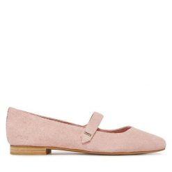 Baleriny Toms. Czerwone baleriny damskie Toms, bez wzorów, bez obcasa. Za 279.99 zł.