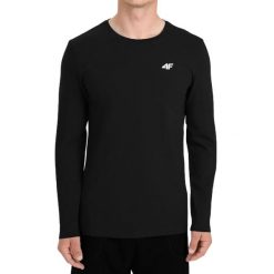 Koszulka męska 4F Longsleeve. Czarne bluzki z długim rękawem męskie 4f, m, bez wzorów, z bawełny, klasyczne, bez kołnierzyka. Za 58.99 zł.
