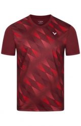 Koszulka sportowa unisex VICTOR T-43102 D. Czerwone koszulki sportowe damskie Victor, xl, bez wzorów, z materiału, bez kołnierzyka, bez ramiączek, na fitness i siłownię. Za 119.99 zł.