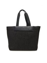 Calvin Klein Torebka Ck Raffia Large Shopper K60K613025 Czarny. Czarne torebki shopper damskie Calvin Klein, bez wzorów, z tworzywa sztucznego, bez dodatków. Za 349.99 zł.