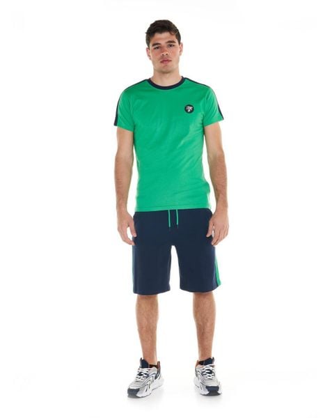 Męski garnitur Academy. Niebieskie garnitury męskie LEONE 1947 APPAREL, bez wzorów, z bawełny, sportowe. Za 147.31 zł.