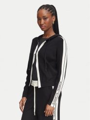 Elisabetta Franchi Bluza MK-15S-66E2-V440 Czarny Regular Fit. Czarne bluzy damskie Elisabetta Franchi, s, bez wzorów, z wiskozy, bez kaptura. Za 1,879.00 zł.