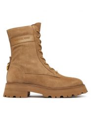 MICHAEL Michael Kors Trzewiki Caleb Lug 40F6CBFE5S Beżowy. Brązowe botki damskie MICHAEL Michael Kors, ze skóry, bez obcasa, na płaskiej podeszwie, bez zapięcia. Za 1,169.00 zł.