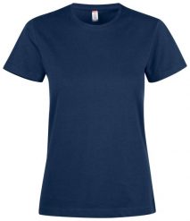Clique Premium Fashion-T Women – Premiumowa koszulka z bawełny – dark navy. Niebieskie t-shirty damskie CLIQUE, m, bez wzorów, z bawełny, bez kołnierzyka. Za 117.93 zł.