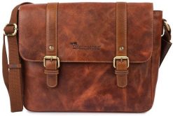 Torba męska skórzana na laptopa ramię komputer duża nubuk brązowa Beltimore N16. Brązowe torby na laptopa męskie Beltimore, bez wzorów, z nubiku. Za 499.24 zł.