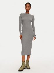 Vero Moda Sukienka dzianinowa Willow 10321939 Szary Slim Fit. Szare sukienki damskie Vero Moda, l, bez wzorów, z dzianiny, bez kołnierzyka, bez ramiączek. Za 119.99 zł.