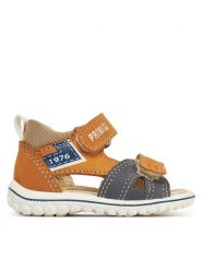 Primigi Sandały 7865044 Brązowy. Brązowe sandały chłopięce Primigi, z nubiku, bez zapięcia. Za 139.99 zł.