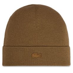 Czapka Lacoste. Brązowe czapki i kapelusze męskie Lacoste, na zimę, bez wzorów. Za 284.99 zł.