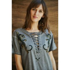 Medicine - Top by Michalina Bolach, Falka Art. Szare t-shirty damskie MEDICINE, m, bez wzorów, z bawełny, casualowe, bez kołnierzyka. W wyprzedaży za 39.90 zł.