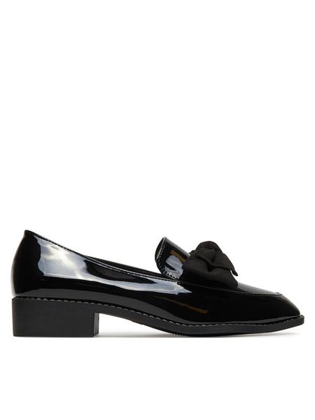 DeeZee Loafersy SQ873-1 Czarny. Czarne mokasyny damskie DeeZee, ze skóry. Za 149.99 zł.