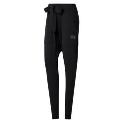 Spodnie treningowe damskie Reebok D96041. Czarne spodnie dresowe damskie Reebok, s, bez wzorów, z dresówki. Za 289.99 zł.