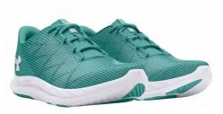 Buty do biegania damskie Under Armour Charged Speed Swift. Zielone obuwie sportowe damskie Under Armour, bez wzorów, z materiału, do biegania. Za 261.99 zł.