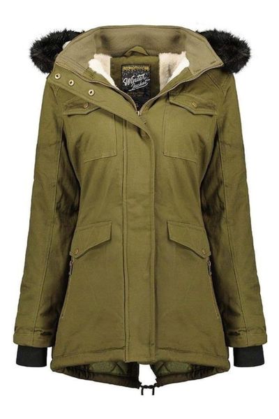Kurtka turystyczna dla dzieci Geographical Norway Celeste. Zielone kurtki i płaszcze dla dziewczynek Geographical Norway, na zimę, bez wzorów, z materiału, długie, bez kaptura. Za 300.49 zł.