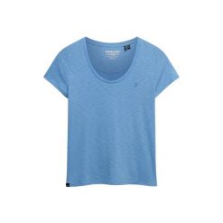 T-shirt z dekoltem dla kobiet Superdry Studios. Niebieskie t-shirty damskie Superdry., s, bez wzorów, eleganckie, bez kołnierzyka. Za 132.75 zł.