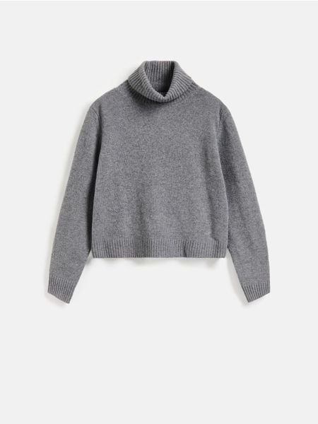 Wełniany sweter - szary. Szare swetry damskie Reserved, l, bez wzorów, z wełny, bez kołnierzyka, bez ramiączek, bez kaptura. Za 199.99 zł.