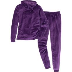 Piżama z weluru nicki bonprix ciemny lila. Fioletowe piżamy damskie bonprix, z weluru. Za 109.99 zł.