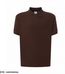 JHK Męskie polo z krótkim rękawem 100% stabilizowana bawełna, czekoladowy M. Brązowe koszulki polo męskie JHK, m, bez wzorów, z bawełny, bez ramiączek. Za 27.74 zł.