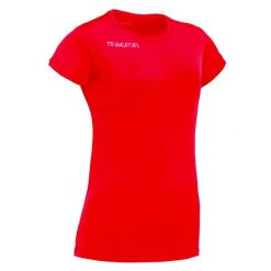Koszulka damska Macron patricia. Czerwone koszulki sportowe damskie Macron, m, bez wzorów, z materiału, bez kołnierzyka, bez ramiączek, do biegania. Za 219.00 zł.