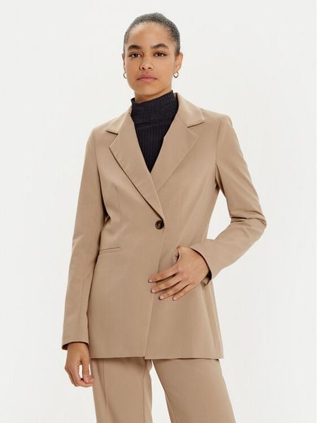 ACCESS FASHION Marynarka 44-1029-118 Beżowy Regular Fit. Brązowe żakiety damskie ACCESS FASHION, bez wzorów, z syntetyku. Za 659.99 zł.