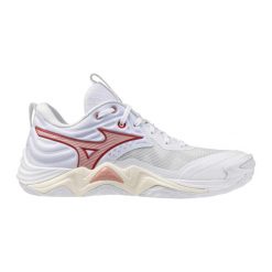 Damskie buty halowe Mizuno Wave Momentum Elite. Białe obuwie sportowe damskie Mizuno, bez wzorów, z materiału, do siatkówki, mizuno wave. Za 644.10 zł.